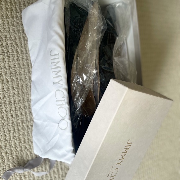 Jimmy Choo Romy Black Suede Pointed Flats- Size 39 - Picture 7 of 10